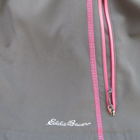 Eddie Bauer Grey & Hot Pink Soft Shell Nylon Jacket - Picture 6 of 9